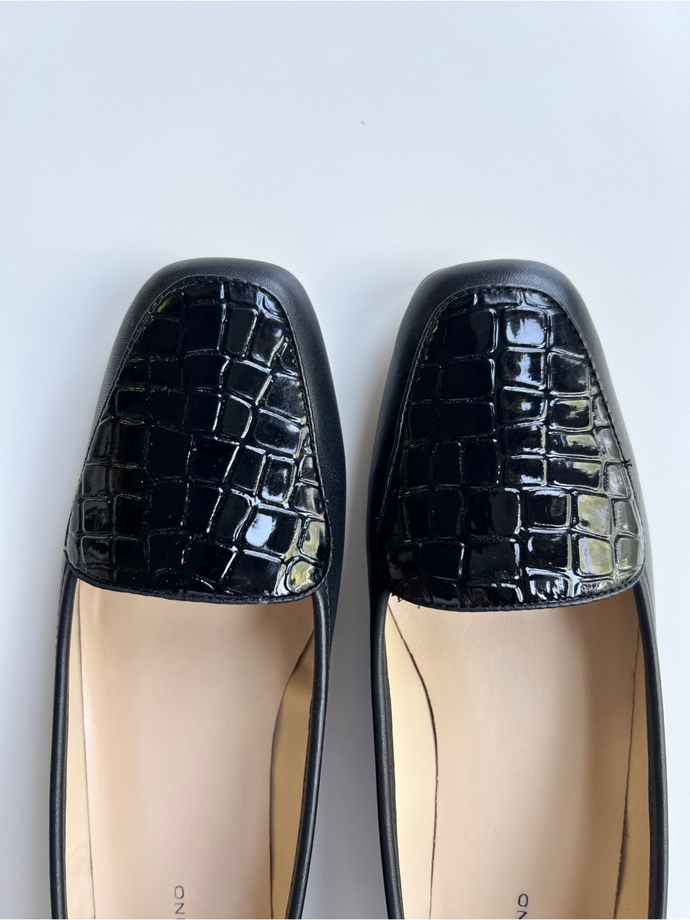 croc leather flat loafers preppy luxury old money
